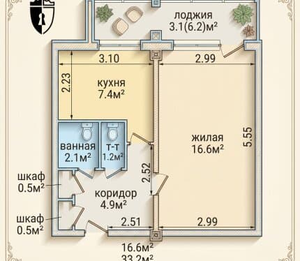 Специальное предложение! Продается 1-комнатная квартира около метро Пушкинская под ремонт!