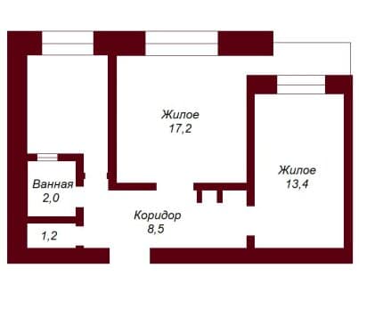 Лот. 71125 Доля в квартира, мкр. Восток