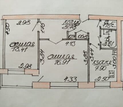 2-комнатная квартира на Московском, 64