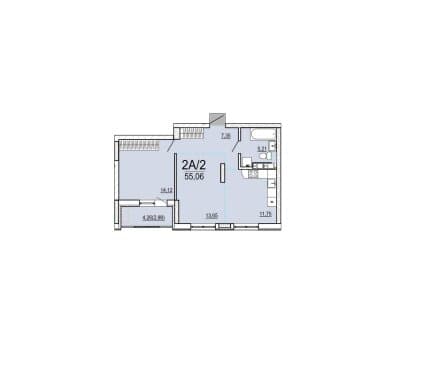 Продаётся двухкомнатная квартира в строящемся жилом комплексе "Чайка" Октябрьской Революции ул., д. №3.2 по ГП (Брест) по договору долевого строительства. • Этаж: 4 • Секция: 1 • Площадь: 55,06 м² • Дом: стадия строительства — завершено 25% (01.04.2026) • Формат: долевое строительство (ДДУ) Подробнее по телефону