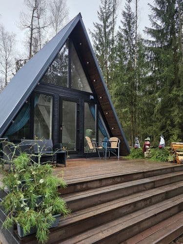 Треугольный домик А-фрейм Изумруд