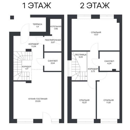 Двухуровневые квартиры в таунхаусах — это ваш личный уголок с отдельным входом, где никто не проходит мимо окон. Никакого шума соседей сверху, только ...