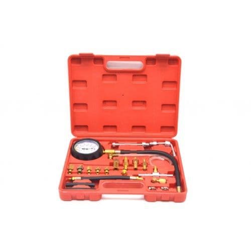 Манометр для измерения давления топлива 0-10 bar в комплекте с переходниками, набор 20пр. H-D H-D HD